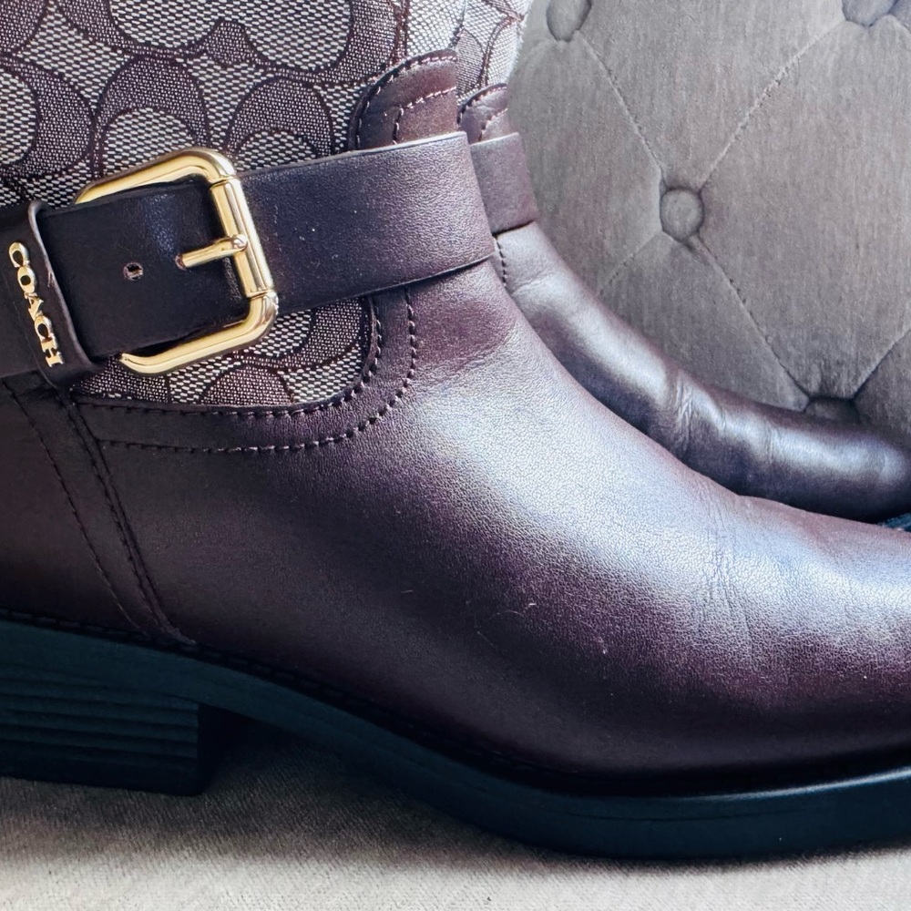 Coach Extended Calf Riding Boot In Signature Jacquard - Picture 3 of 7